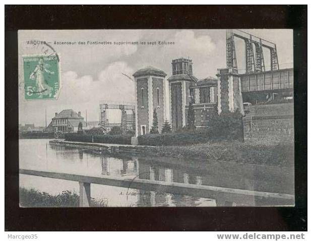 007449 Arques Ascenseur Des Fontinettes Supprimant Les Sept écluses édit.lequien Belle Carte - Arques