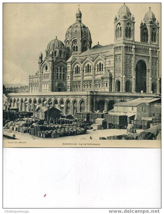 13 CARTE MAXIMUM 32CMX21CM LA CATHEDRALE ET LES QUAIS ETS MARGNAT TONNEAUX  ANIMATIONAVANT 1905 - Joliette