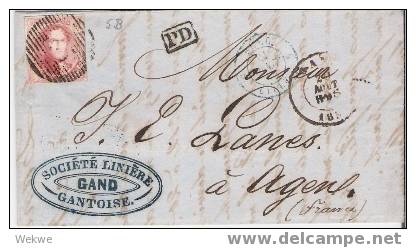 B223 /  Belgien, Michel Nr. 5 B Kartonpapier – Mit Extrem Gutem Schnitt 4-seitig - 1849-1850 Medaillen (3/5)