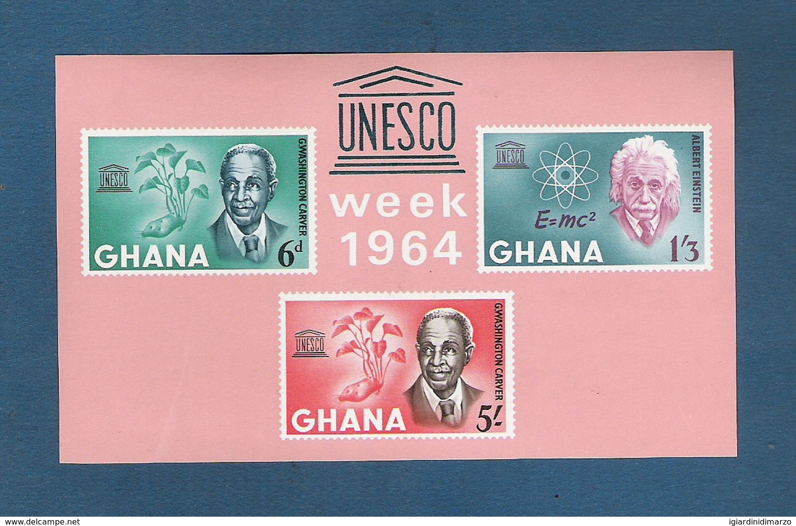 GHANA - 1964 - BF Nuovo S.t.l. Di 3 Valori Non Dentellati Dedicati All'UNESCO - In Ottime Condizioni - DC0154. - UNESCO