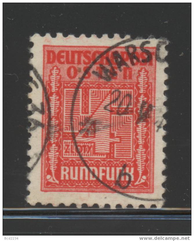 POLAND GEN GOVT RUNDFUNK (RADIO LICENCE) REVENUE - Revenue Stamps