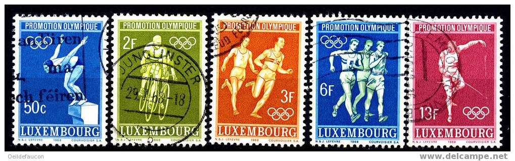 LUXEMBOURG - Yvert - 716 + 718/21- Cote 1.05 € - Sommer 1968: Mexico