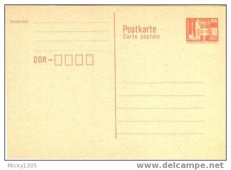 DDR / GDR Ganzsache Postkarte Ungebraucht / Postcard Mint (X178) - Postcards - Mint