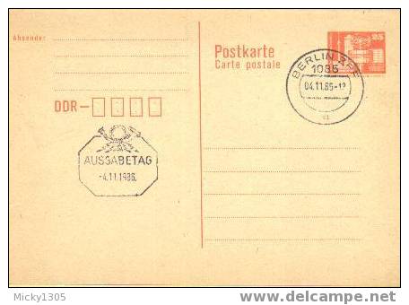 DDR / GDR Ganzsache Postkarte Gestempelt / Postcard Used (X179) - Cartoline - Usati