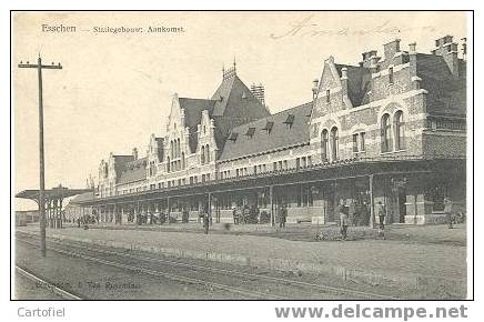 ESSEN-STATION-GARE-BINNENZICHT-VERSTUURDE KAART 1905-MOOI ! ! ! - Essen