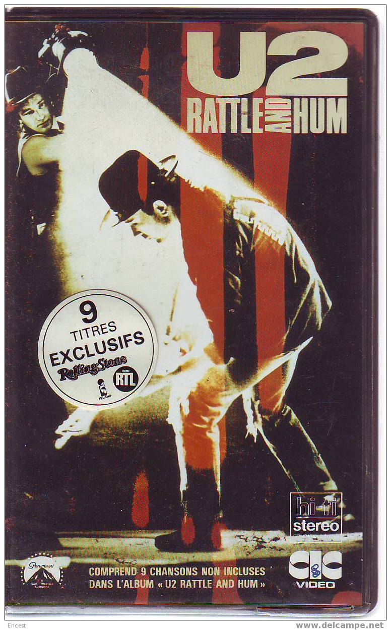 VHS U2 RATTLE AND HUM - Concert & Music