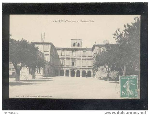 007473 Valréas L'hôtel De Ville édit.moulin N°5 Belle Carte - Valreas