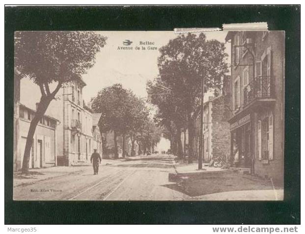 007484 Bellac Avenue De La Gare édit.vinson Hirondelle  Animée Belle Carte Taxée & Cachet De Convoyeur - Bellac