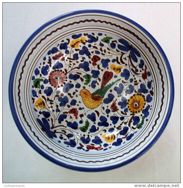 DERUTA - Arabesco Colori Uccello - Bowl - Kom - Bol - DI 1078 - Deruta (ITA)