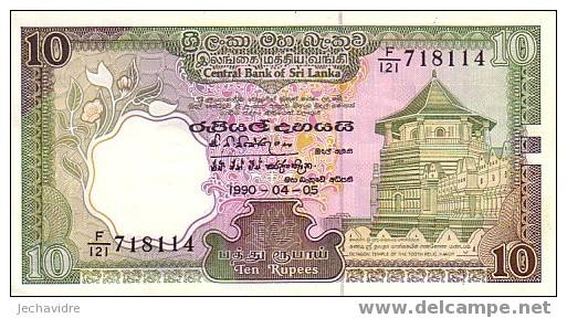 SRI LANKA   10 Rupees   Daté Du 05-04-1990   Pick 96     ***** BILLET  NEUF ***** - Sri Lanka