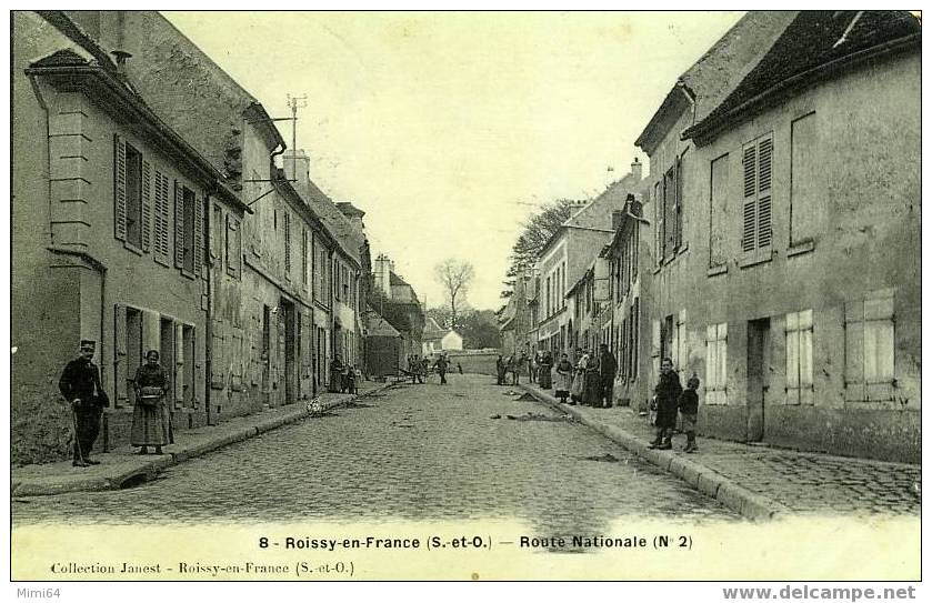 D.95. ROISSY-EN-FRANCE - ROUTE NATIONALE (N 2 ) Obliterations Militaire - Roissy En France