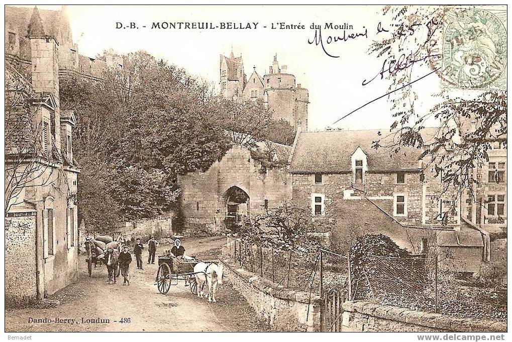 MONTREUIL BELLAY....L'ENTREE DU MOULIN - Montreuil Bellay