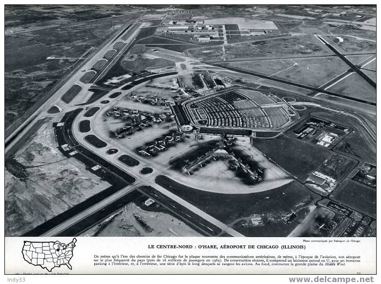 - USA . "LE CENTRE-NORD : O´HARE, AEROPORT DE CHICAGO (ILLINOIS)". REPRO DE PHOTO . - Autres & Non Classés