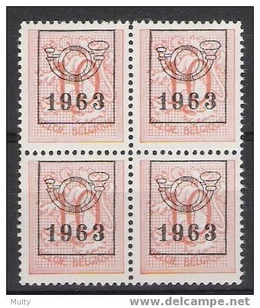 Belgie OCB V738 (**) In Blok Van 4. - Sobreimpresos 1951-80 (Chifras Sobre El Leon)