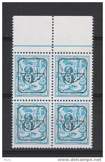 Belgie OCB V813BG (**) In Blok Van 4. - Typos 1967-85 (Löwe Und Banderole)