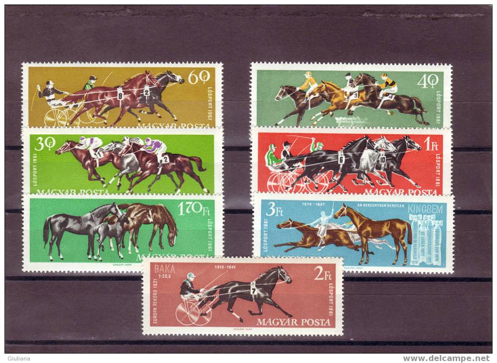 Ungheria - Serie N. 1459/65**(Yvert) Sport Ippici - Horses