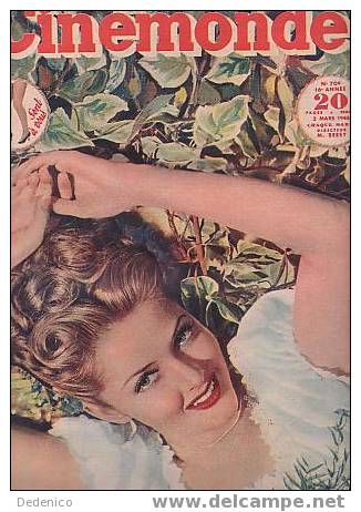 CINEMONDE  N° 709 / 1948  :  Martha  VICKERS - Magazines