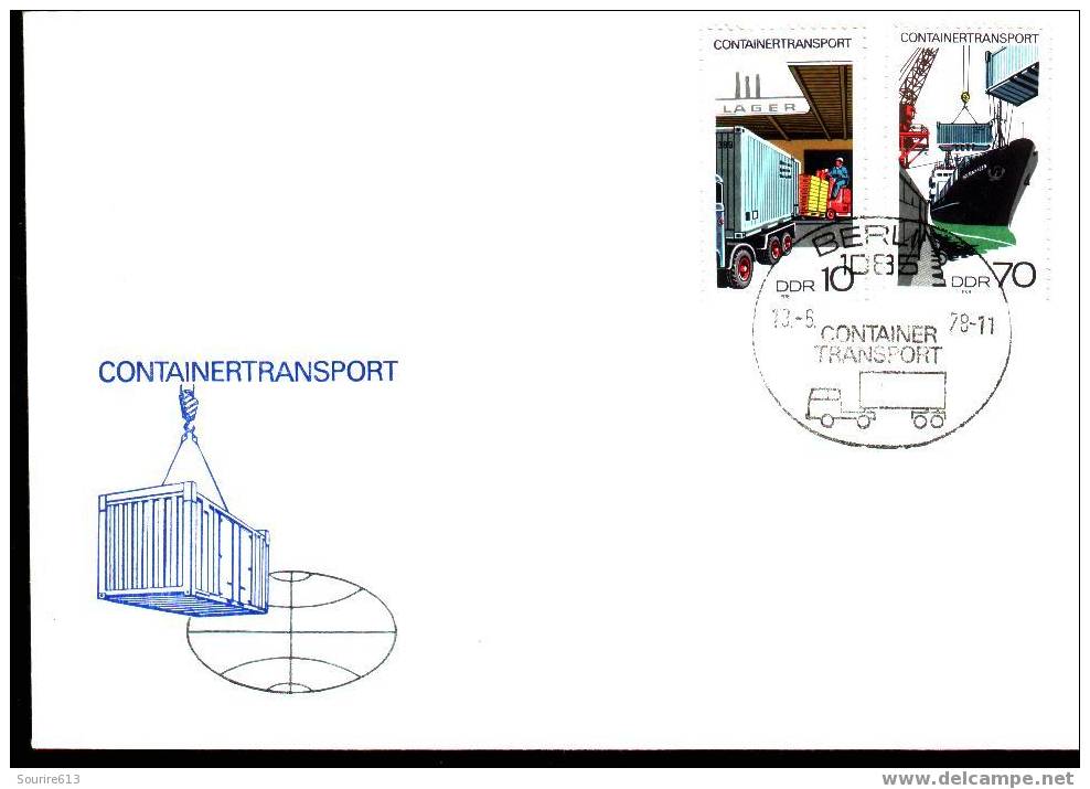 Fdc Transports > Autres (Terre) DDR 1978 Container 2 - Andere (Aarde)