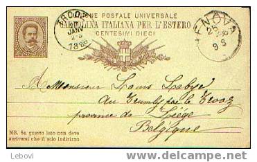 Carte Postale 1886 Ayant Circulé - Stamped Stationery