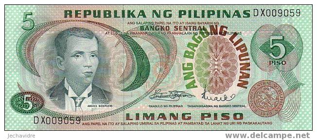 PHILIPPINES    5 Piso  Non Daté   Pick 153a     ***** BILLET  NEUF ***** - Filipinas