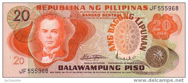 PHILIPPINES   20 Piso   Non Daté   Pick 155a     ***** BILLET  NEUF ***** - Filippijnen