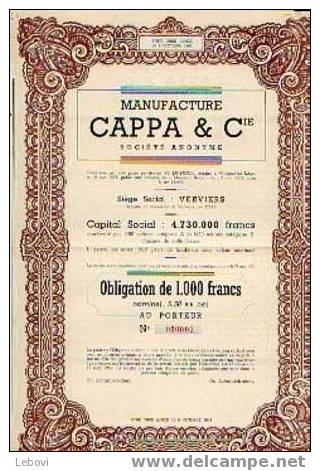VERVIERS - Manufacture Cappa Et Cie SA (1951) - Industrie