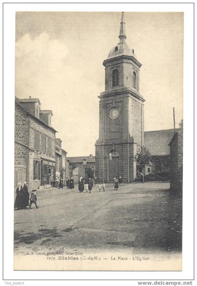 1979 - Etables -La Place - L'Eglise - Etables-sur-Mer