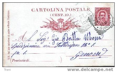 SPINETO SCRIVIA - Anno 1892 - Ganzsachen