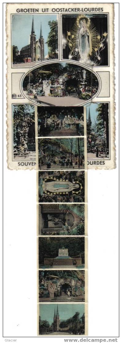 Souvenir De OOSTAKKER - LOURDES - Carte A Système - Evergem