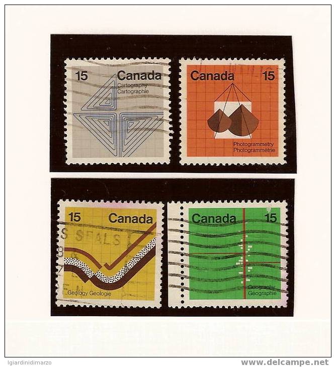 CANADA- 1972 - 4 Valori Usati Da.15 C. - Congresso Internazionale Scientifico - In Buone Condizioni - DC0161. - Oblitérés
