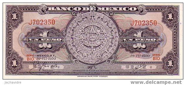 MEXIQUE   1 Peso   Daté Du 22-07-1970   Pick 59f     ***** BILLET  NEUF ***** - Mexique