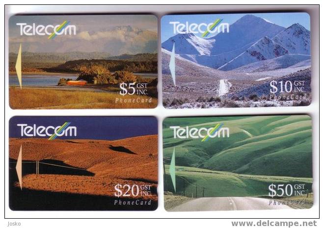 LANDSCAPES - Set Of 4.cards * New Zealand - NZ - Nouvelle-zelande - GPT System - Paysage - Landscape Paysages - Nouvelle-Zélande