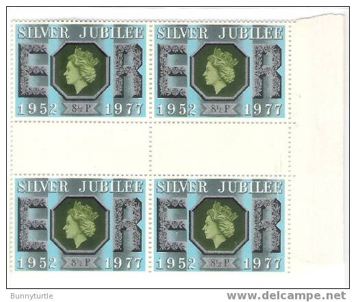 Great Britain 1977 Silver Jubilee 8 1/2p Block Of 4 MNH - Ungebraucht