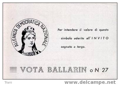 ALLEANZA DEMOCRATICA NAZIONALE - Altri & Non Classificati