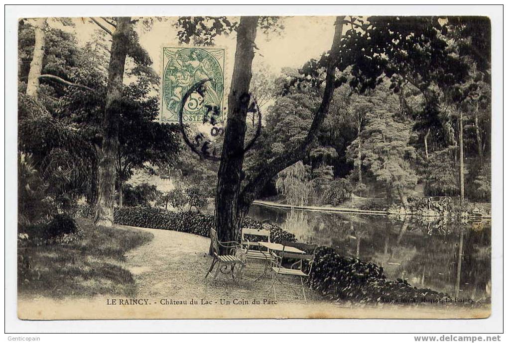 H102 - LE RAINCY - Château Du Lac - Un Coin Du Parc (1907) - Le Raincy