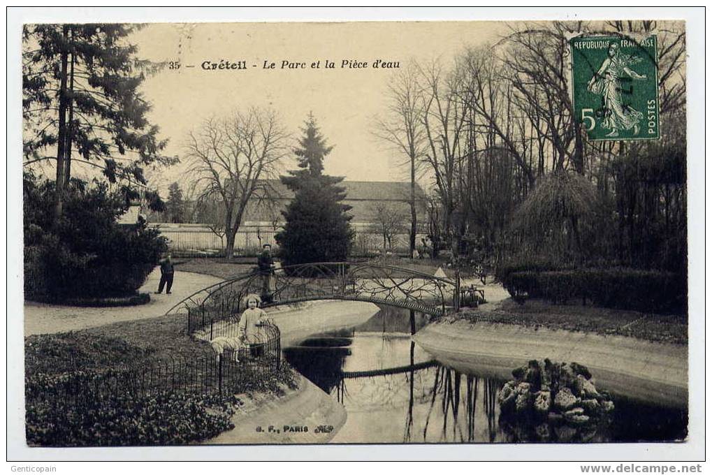 H102 - CRETEIL - Le Parc Et La Pièce D'eau (carte Animée) - Creteil