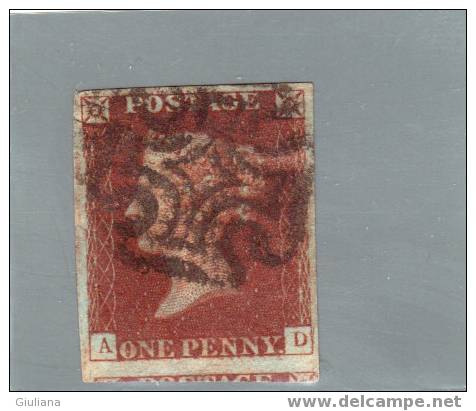 Gran Bretagna - N. 3b  Used (UNI) 1p ND Rosso Lacca - Used Stamps