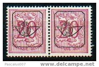 B01-423 Paire De Timbres Préoblitérés - Po 784 - 0.20 C Lilas - Typografisch 1967-85 (Leeuw Met Banderole)