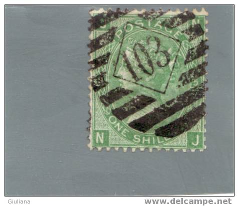 Gran Bretagna - N. 31 (tav. 4)  Used (UNI) 1s Verde - Used Stamps