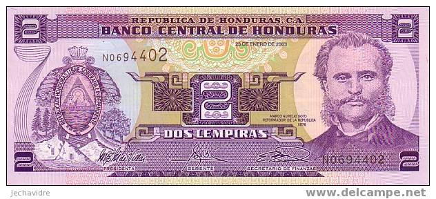 HONDURAS   2 Lempiras  Emission De 2003     ***** BILLET  NEUF ***** - Honduras