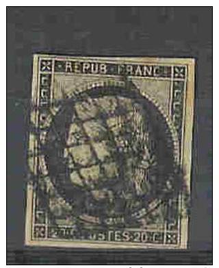 FRANCE N° 3 OBLITERE T.B. - 1849-1850 Ceres