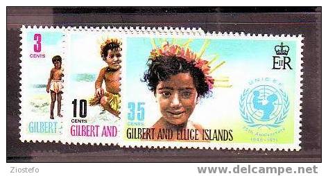 646 Gilbert And Ellice Islands: 2th Anniversary Unicef YT 188/90 - UNICEF