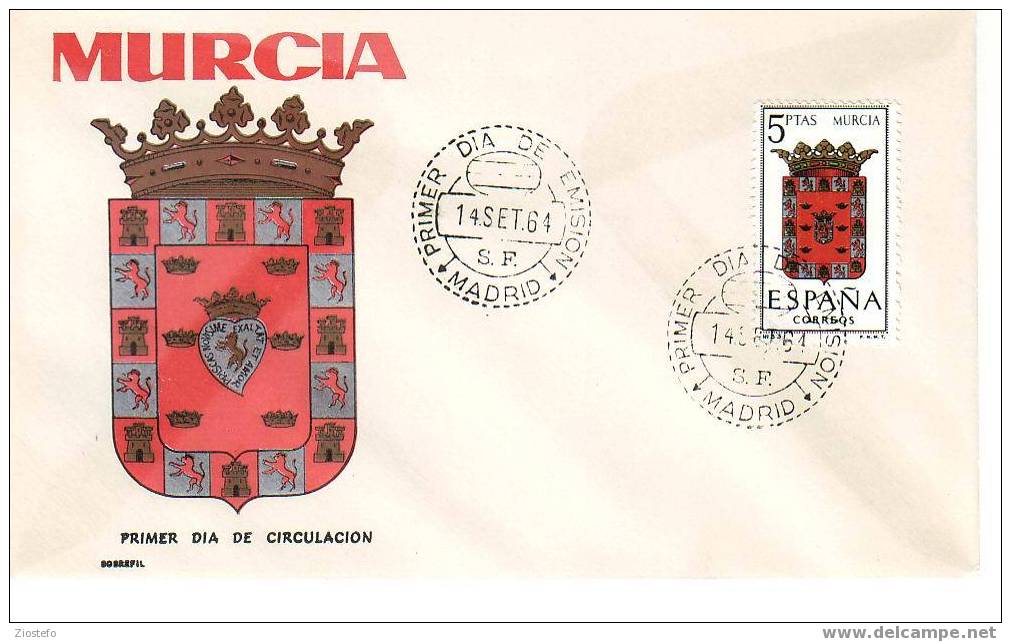 82 Spagna Fdc Murcia - Covers
