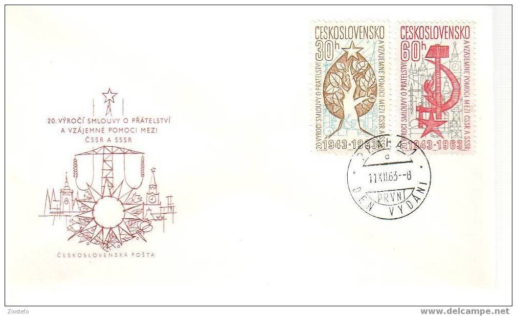 90 Tchekoslovaquie FDC 20 Vyroci Smlouvy Pratelstvi ... - Andere & Zonder Classificatie