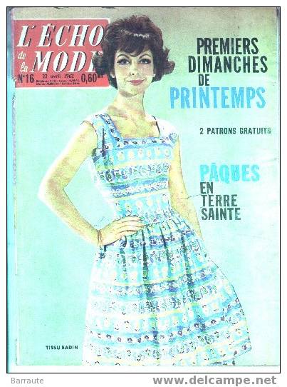 Echo De La Mode 33/1962 BD "LE SECRET DE LA LICORNE" Planche N°16 - Fashion