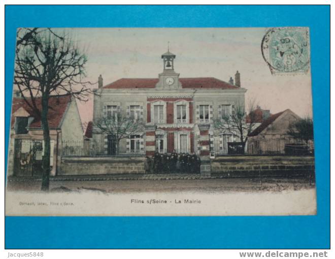 78) Flins Sur Seine - La Mairie -  - Tres Belle Carte - Flins Sur Seine