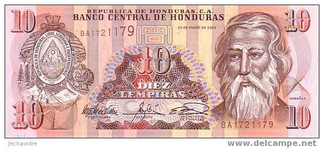 HONDURAS   10 Lempiras   Emission De 2003     ***** BILLET  NEUF ***** - Honduras