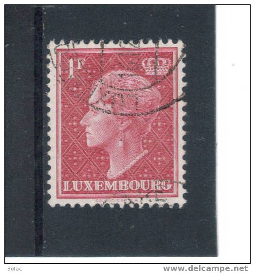 418 OB LUXEMBOURG "GRANDE DUCHESSE CHARLOTTE" - 1948-58 Charlotte De Profil à Gauche