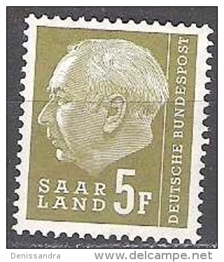 Sarre 1957 Michel 411 Neuf * Cote (2011) 0.30 Euro Theodor Heuss - Ungebraucht
