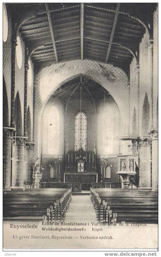 RUYSSELEDE - Ecole De Bienfaisance - Vue Intérieure De La Chapelle - Weldadigheidsschool - Kapel - Ruiselede